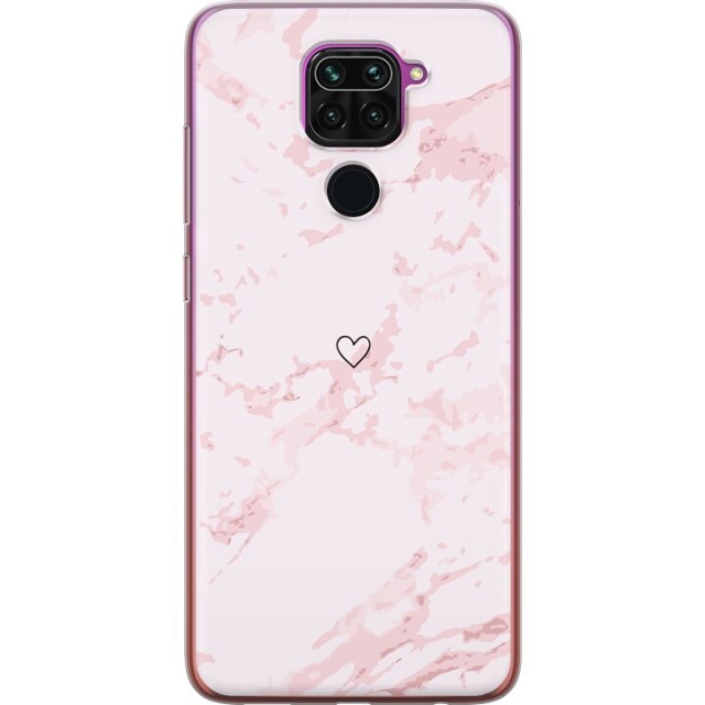Mobilcover til Xiaomi Redmi Note 9 med Rosa Hjerte motiv