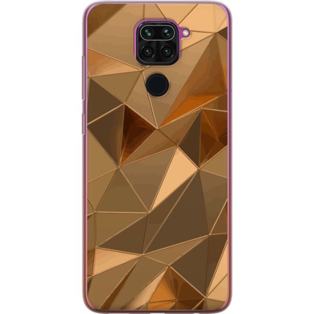 Mobilcover til Xiaomi Redmi Note 9 med 3D Guld motiv