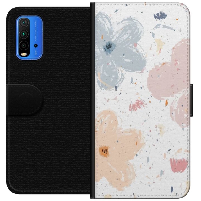 Tegnebogsetui til Xiaomi Redmi Note 9 4G med Blomster motiv