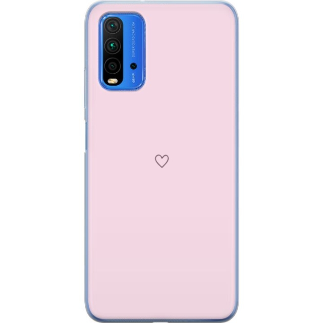 Mobilcover til Xiaomi Redmi Note 9 4G med Hjerte motiv