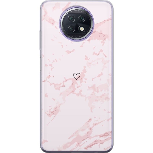 Mobilcover til Xiaomi Redmi Note 9T med Rosa Hjerte motiv