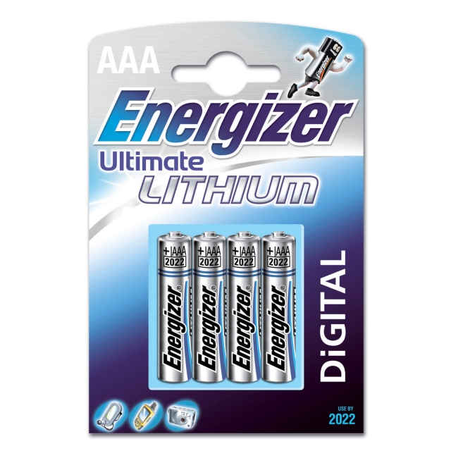 Energizer Batteri AAA/LR03 Ultimate Lithium 4-pak