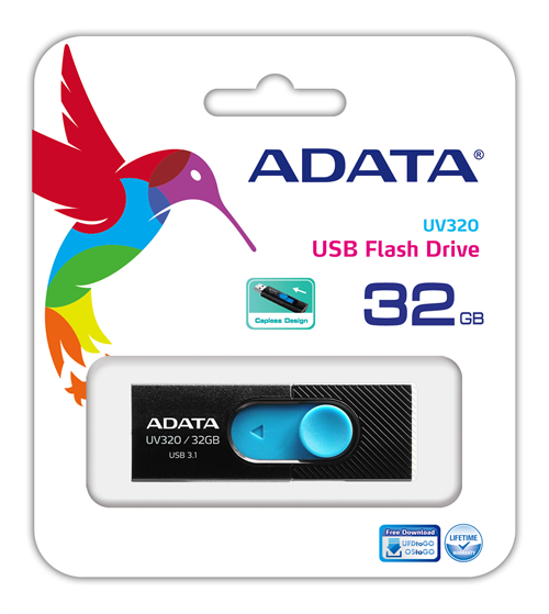 ADATA UV320 32GB Black/Blue USB3.1