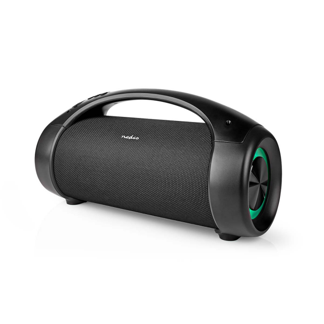 Nedis Bluetooth® Party Boombox | 6 timer | 2.0 | 150 W | Medieafspilning: AUX / USB | IPX5 | Kan parres | Bærehåndtag | Fest lys | Sort