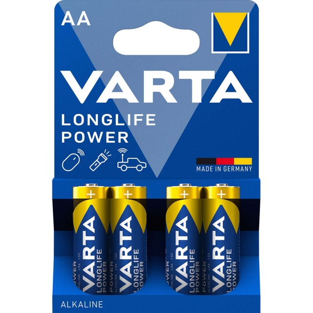 Varta LR6/AA (Mignon) (4906) batteri, 4 stk. blister alkaline mangan batteri, 1,5 V