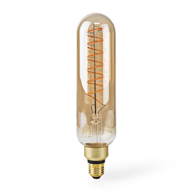 Nedis LED glødepære E27 | T65 | 8.5 W | 600 lm | 2000 K | Dæmpbar | Med guld finish | Retro stil | 1 stk