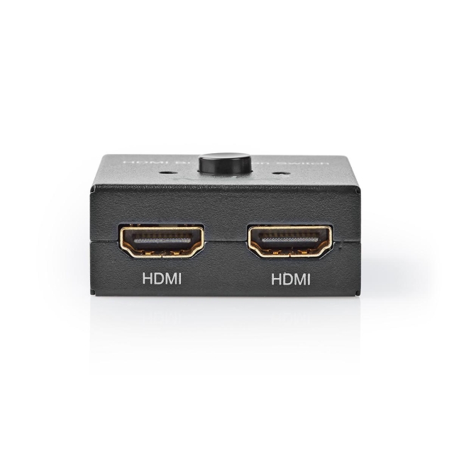 Nedis HDMI ™ switch | 3-Port port(s) | 1x HDMI™ Input / 2x HDMI™ Input | 1x HDMI™ Output / 2x HDMI™ Output | 4K@60Hz | 6 Gbps | Metal | Antracit