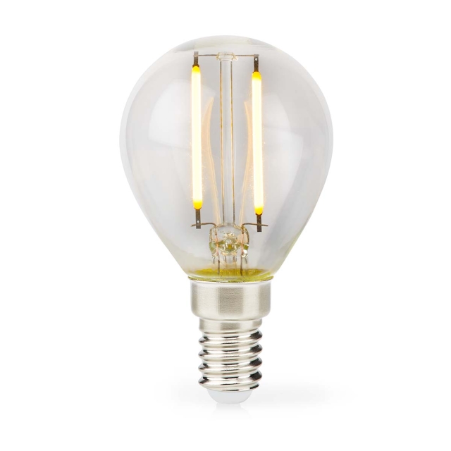 Nedis LED-lampe Pære E14 | G45 | 2 W | 250 lm | 2700 K | Varm Hvid | Retro stil | 1 stk. | Klart