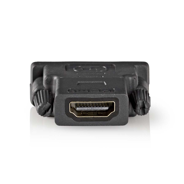 Nedis HDMI™ Adapter | HDMI ™ -udgang | DVI-D 24 + 1-pin han | Guldplateret | Lige | PVC | Antracit | 1 stk. | Window Box