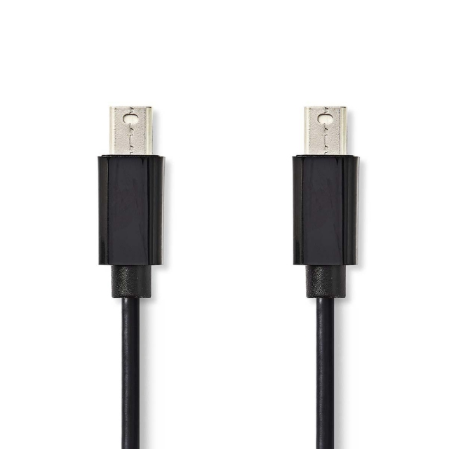 Nedis Mini DisplayPort kabel | DisplayPort 1.2 | Mini DisplayPort han | Mini DisplayPort han | 21.6 Gbps | Nikkelplateret | 1.00 m | Runde | PVC | Sort | Plastikpose