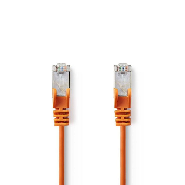 Nedis CAT5e netværkskabel | SF/UTP | RJ45 Han | RJ45 Han | 7.50 m | Runde | PVC | Orange | Plastikpose