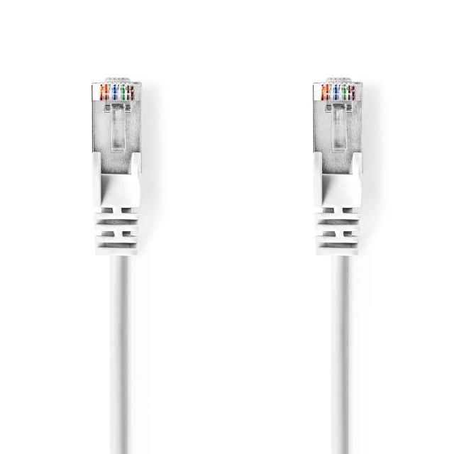 Nedis CAT5e netværkskabel | SF/UTP | RJ45 Han | RJ45 Han | 0.50 m | Runde | PVC | Hvid | Konvolut