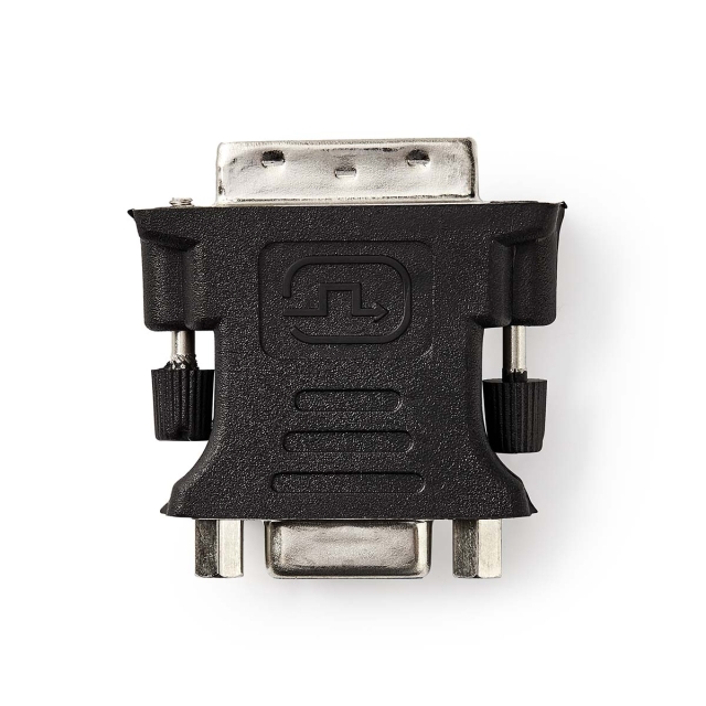 Nedis DVI-adapter | DVI-I 24+5-Pin Han | VGA Hun | Nikkelplateret | Lige | PVC | Sort | Box