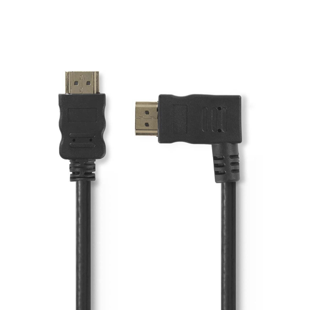 Nedis High Speed ​​HDMI ™ kabel med Ethernet | HDMI™ Stik | HDMI™ Stik | 4K@30Hz | 10.2 Gbps | 1.50 m | Runde | PVC | Sort | Blister