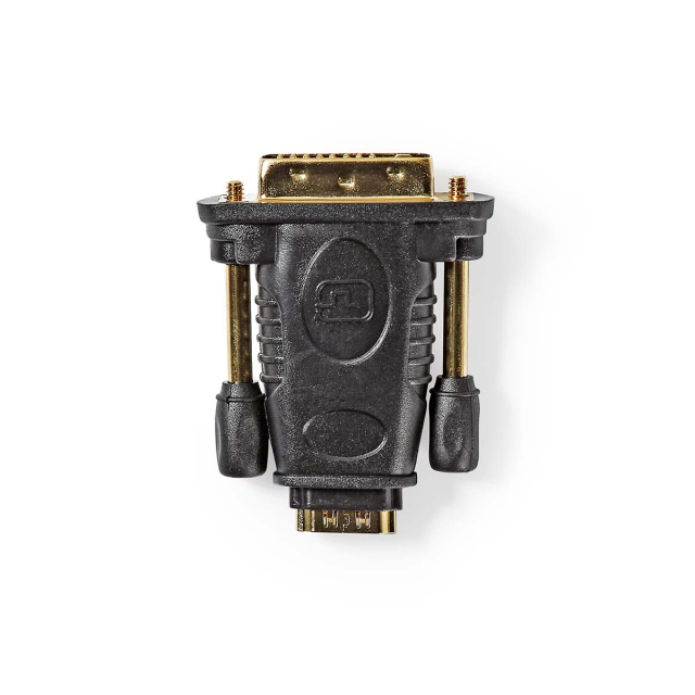 Nedis HDMI™ Adapter | DVI-D 24 + 1-pin han | HDMI ™ -udgang | Nikkelplateret | Lige | ABS | Sort | 1 stk. | Box