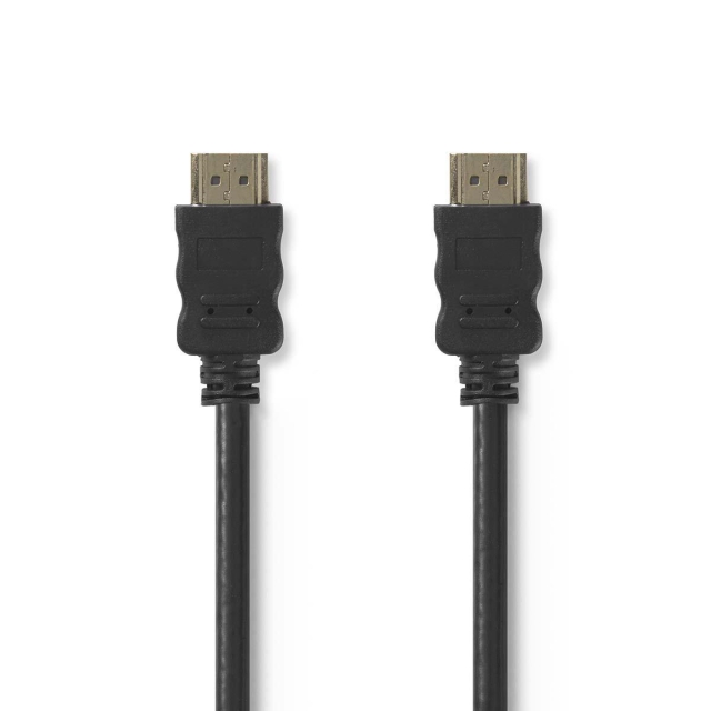 Nedis High Speed HDMI ™ kabel med Ethernet | HDMI™ Stik | HDMI™ Stik | 4K@30Hz | 18 Gbps | 50.0 m | Runde | PVC | Sort | Mærke