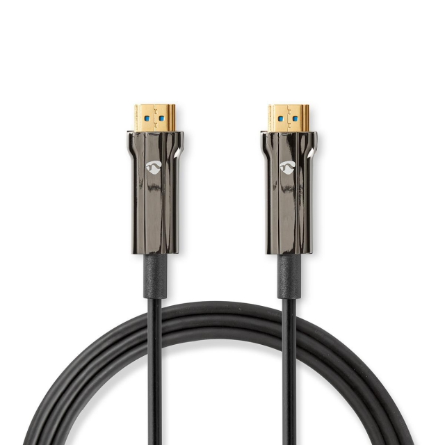 Nedis Aktiv Optisk Ultra High Speed HDMI-Kabel med Ethernet | HDMI™ Stik | HDMI™ Stik | 8K@60Hz | 48 Gbps | 20.0 m | Runde | PVC | Sort | Gaveæske