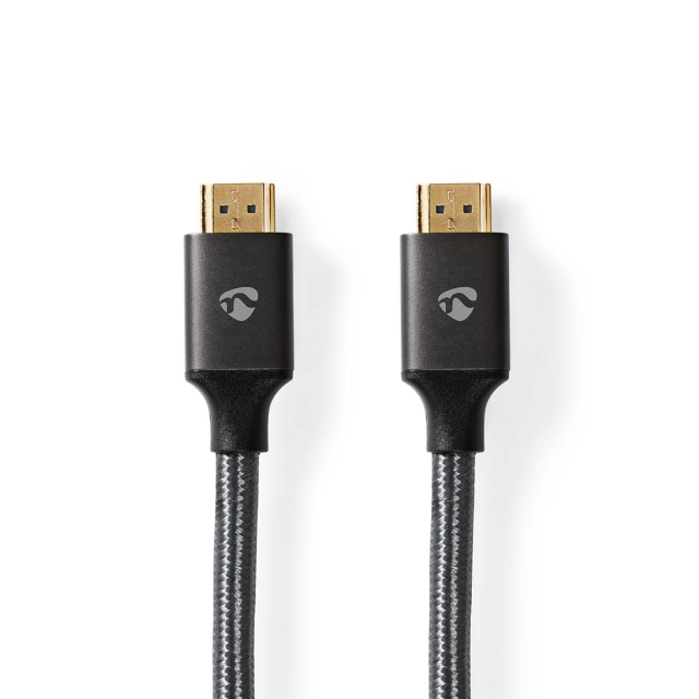 Nedis High Speed HDMI ™ kabel med Ethernet | HDMI™ Stik | HDMI™ Stik | 4K@60Hz | ARC | 18 Gbps | 5.00 m | Runde | Bomuld | Gun Metal Grå | Cover Window Box