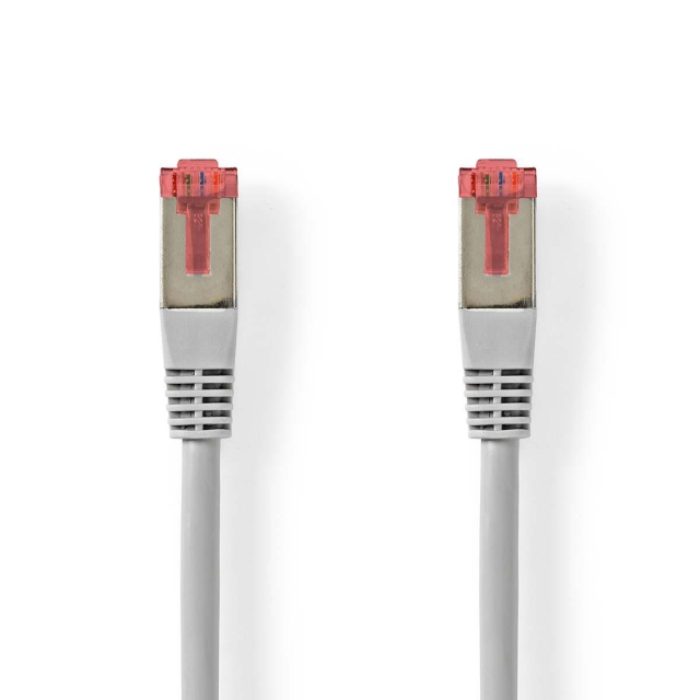 Kat 6 kabel | RJ45 Han | RJ45 Han | S/FTP | 30.0 m | Runde | PVC | Grå | Mærke