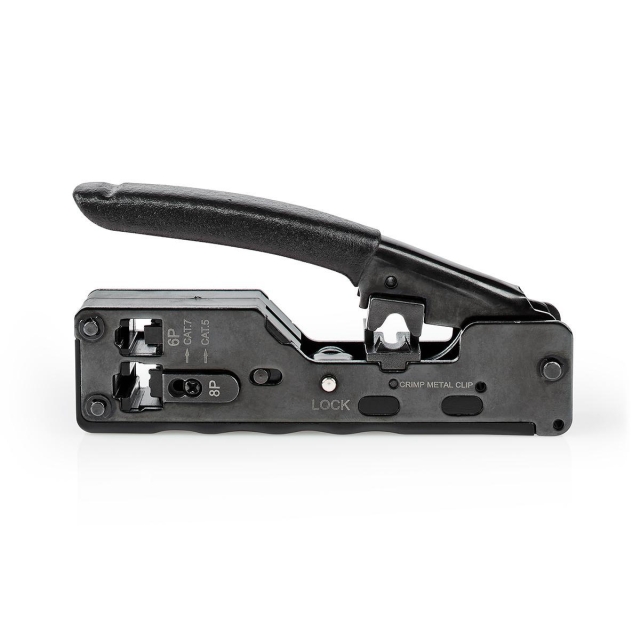 Nedis Crimp Tang | CAT5 / CAT5e / CAT6 / CAT6a / CAT7 / RJ12 / RJ45 | Klipper / Plier | ABS / Stål | Sort