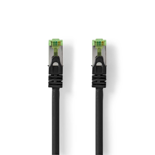 Nedis CAT7 netværkskabel | S/FTP | RJ45 Han | RJ45 Han | 10.0 m | Snagless | Runde | LSZH | Sort | Konvolut