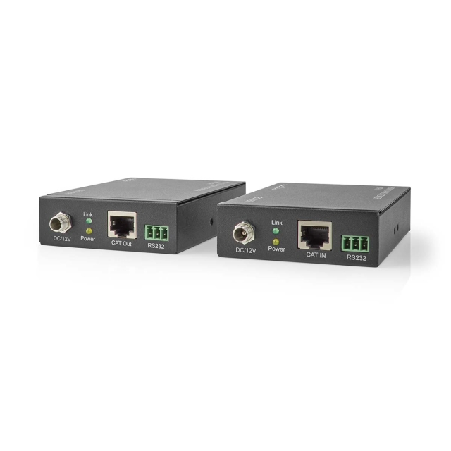 Nedis HDMI ™ Extender | Over Cat6 | Op til 60.0 m | 4K@60Hz | 18 Gbps | Metal | Antracit