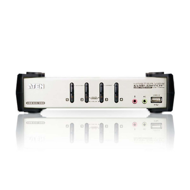 Aten CS1734B 4-Port KVM Switch Sølv