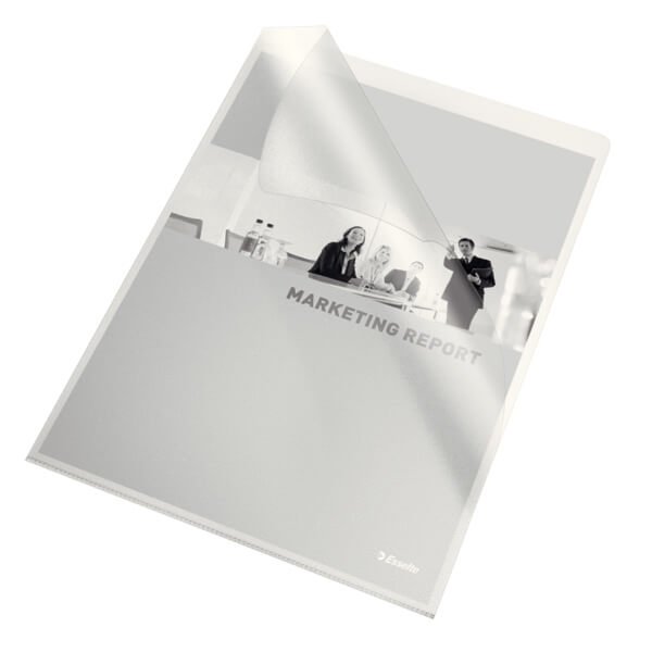ESSELTE Plastomslag PP A4 115 my Transparent 10-pak
