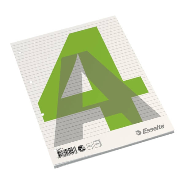 ESSELTE Standardblok A4 100 ark Linieret