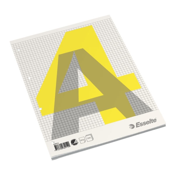 ESSELTE Kollegieblock A4 100 ark Rutat