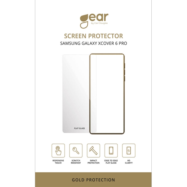 Gear Skærmbeskyttelse Hærdet Glas 2.5D Gold Case Friendly - Samsung Galaxy Xcover 6 Pro/7/7 Pro