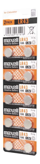 Maxell LR43 10PK MF(5X2)BLISTER
