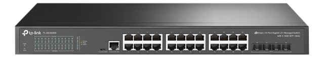 TP-Link JetStream™ 24-Port Gigabit L2+ Managed Switch with 4 10GE SFP+