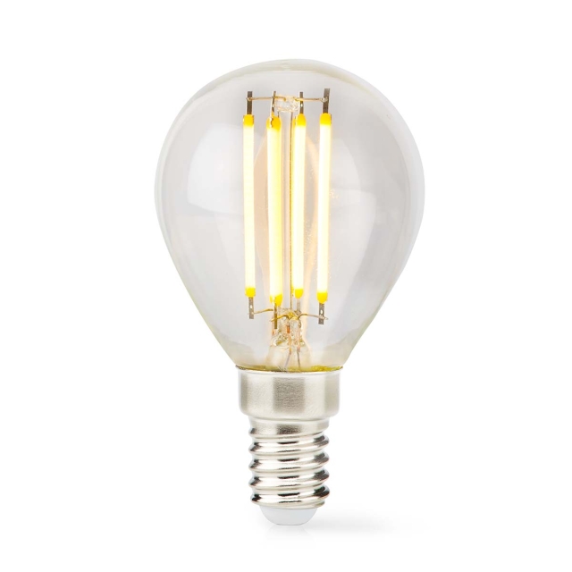 Nedis LED-lampe Pære E14 | G45 | 4.5 W | 470 lm | 2700 K | Dæmpbar | Varm Hvid | Retro stil | 1 stk. | Klart