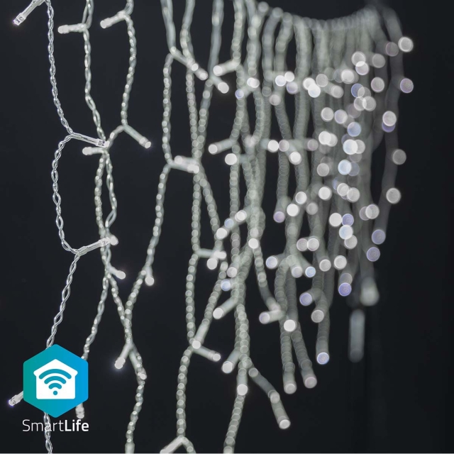 Nedis SmartLife jluelys | Istap | Wi-Fi | Cool Hvid | 240 LED