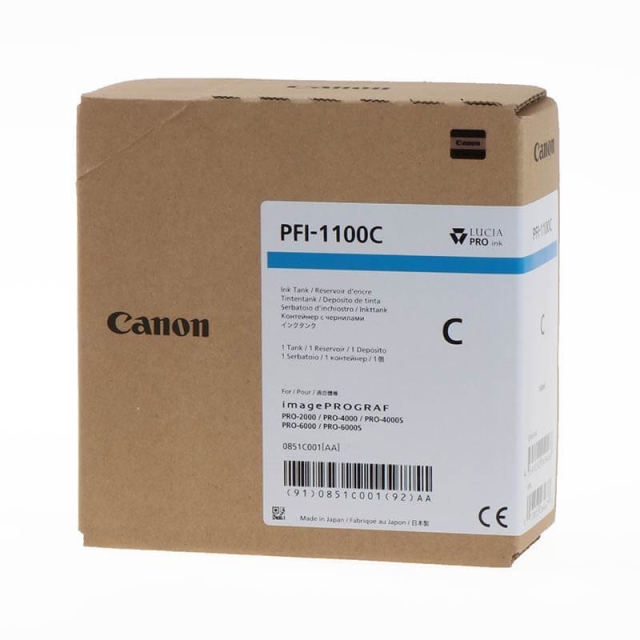 Blæk 0851C001 PFI-1100 Cyan