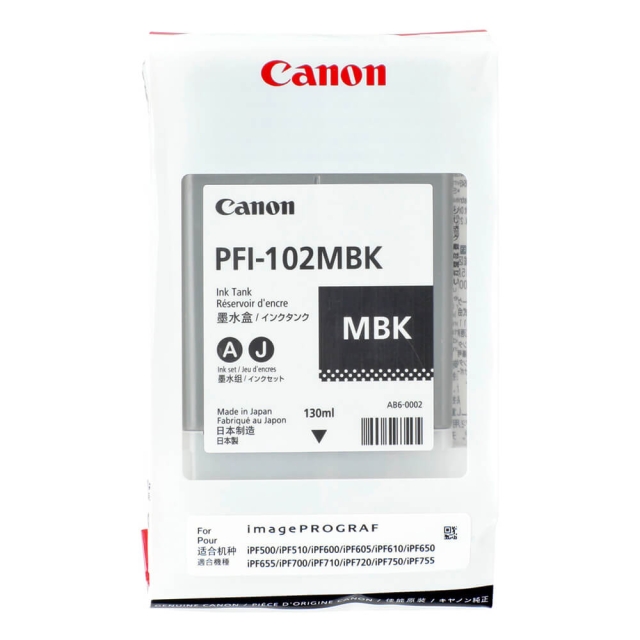 Canon Blæk 0894B001 PFI-102 Matsort