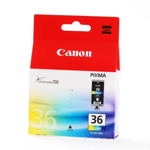Canon Blæk 1511B001 CLI-36 Farve Cyan Magenta Gul