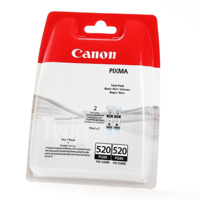Canon Blæk 2932B012 PGI-520 Twin-pak Sort *Blister*