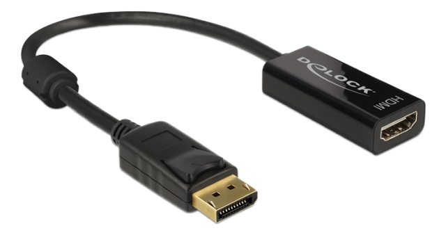 Delock Adapter Displayport 1.2 male to HDMI female, 4K, passive, black