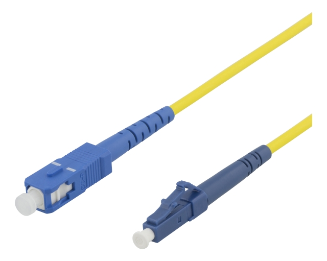 DELTACO Fiber cable, 10m, LC - SC, 9/125, OS1/2, single mode, LSZH (Lo