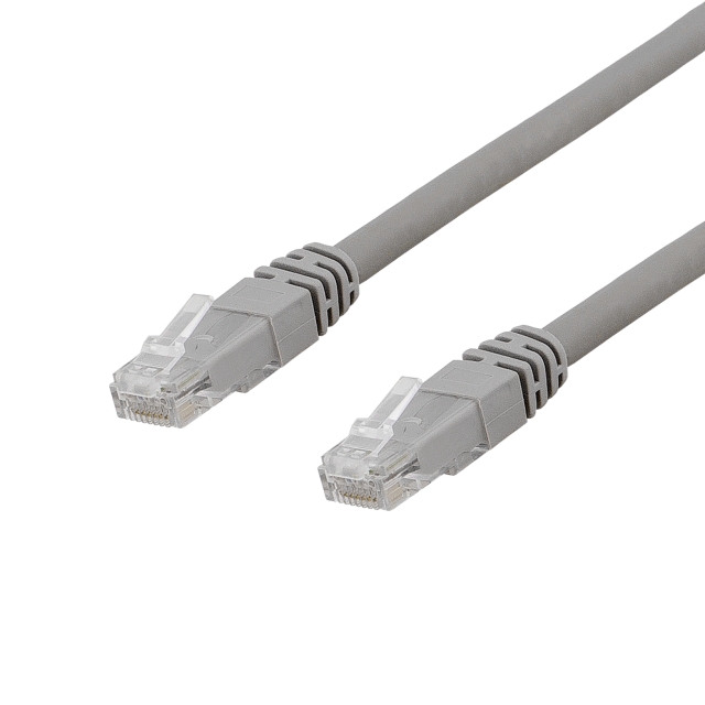 DELTACO, U/UTP, Cat6a patchkabel, LSZH, 20m, grå