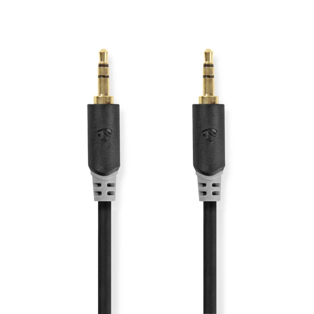 Nedis Stereo Audio kabel | 3.5 mm Hanstik | 3.5 mm Hanstik | Guldplateret | 1.00 m | Runde | Antracit | Box