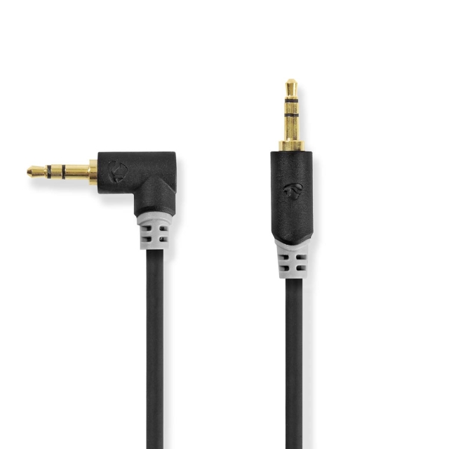 Nedis Stereo Audio kabel | 3.5 mm Hanstik | 3.5 mm Hanstik | Guldplateret | 1.00 m | Runde | Antracit | Box