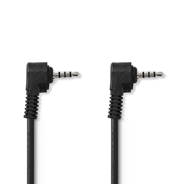 Nedis AV-kabel | 3.5 mm Hanstik | 3.5 mm Hanstik | Nikkelplateret | 2.00 m | Runde | PVC | Sort