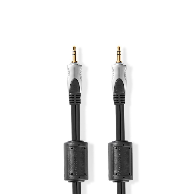 Nedis Stereo Audio kabel | 3.5 mm Hanstik | 3.5 mm Hanstik | Guldplateret | 5.00 m | Runde | Antracit | Plastikæske