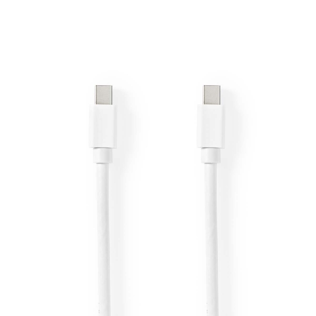 Nedis Mini DisplayPort kabel | DisplayPort 1.4 | Mini DisplayPort han | Mini DisplayPort han | 48 Gbps | Nikkelplateret | 2.00 m | Runde | PVC | Hvid | Blister