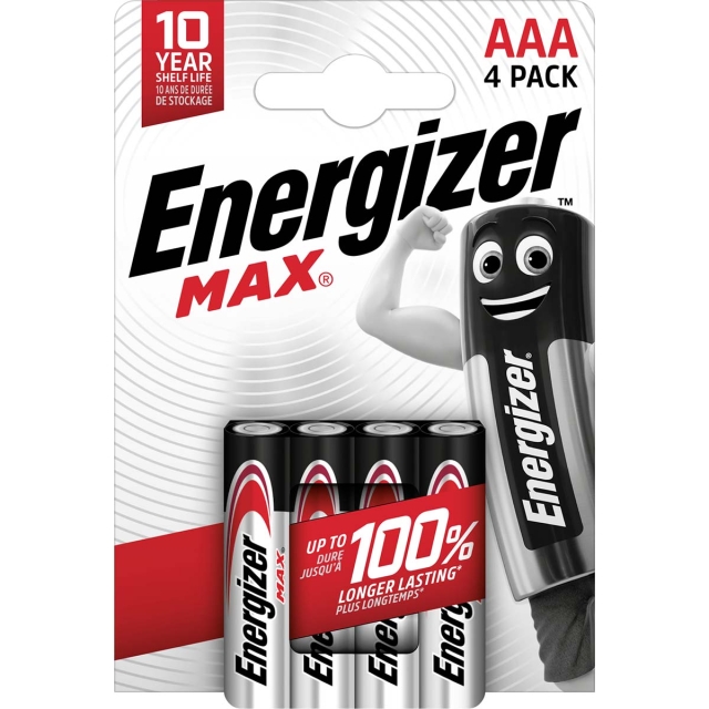 Energizer Alkaline Batteri AAA | 1.5 V DC | 4-Blister