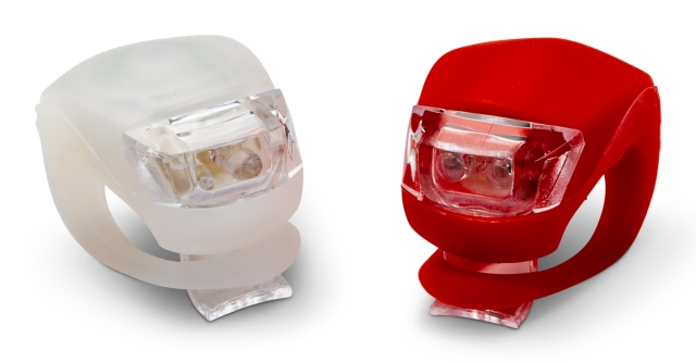 Cykelsæt Cykellygte LED for og bag Silicon, 1/20/100