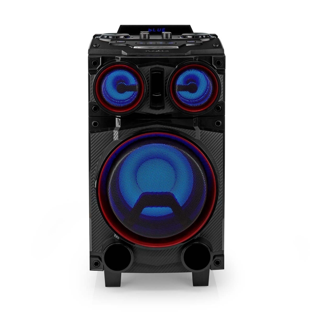 Nedis Bluetooth® Party Speaker | Maksimal batteritid: 6.5 timer | 120 W | Bærehåndtag | Fest lys | Equalizer | Sort